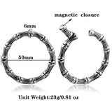 2PCS 6mm Bamboo Ear Hangers 316 Stainless Steel Gauges