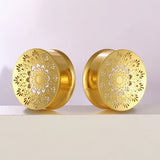 2PCS 316 Stainless Steel Ear Gauges Stretcher Ear Plugs Tunnels Piercing Women