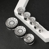 2PCS 316 Stainless Steel Ear Gauges Stretcher Ear Plugs Tunnels Piercing Women