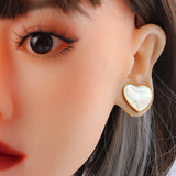 2PCS Heart Conch Ear Tunnels Plugs Body Jewelry Ear Gauges Piercing
