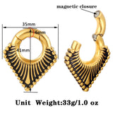 2PCS Magnetic Spine Ear Weight Hangers Plug Tunnel Earrings