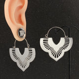 2PCS Stainless Steel Ear Piercing Hangers Women's Ear Gauges Plugs