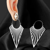 2PCS Stainless Steel Ear Piercing Hangers Women's Ear Gauges Plugs