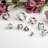 2PCS Stainless Steel Ear Weights Body Piercing Jewelry