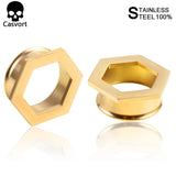 2PCS Stainless Steel Ear Weights Body Piercing Jewelry
