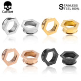 2PCS Stainless Steel Ear Weights Body Piercing Jewelry