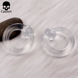 2Pcs Acrylic Ear Plug Tunnels Captive Hoop Earring Gauges Weights Segment Ring