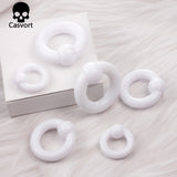 2Pcs Acrylic Ear Plug Tunnels Captive Hoop Earring Gauges Weights Segment Ring