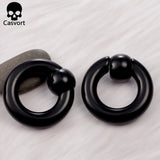2Pcs Acrylic Ear Plug Tunnels Captive Hoop Earring Gauges Weights Segment Ring