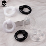 2Pcs Acrylic Ear Plug Tunnels Captive Hoop Earring Gauges Weights Segment Ring