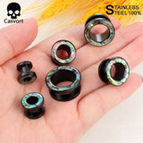 2Pcs Stainless Steel Ear Piercing Plugs Body Jewelry Ear Tunnels Expanders