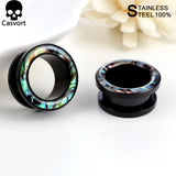 2Pcs Stainless Steel Ear Piercing Plugs Body Jewelry Ear Tunnels Expanders