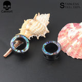 2Pcs Stainless Steel Ear Piercing Plugs Body Jewelry Ear Tunnels Expanders