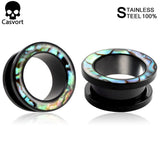 2Pcs Stainless Steel Ear Piercing Plugs Body Jewelry Ear Tunnels Expanders