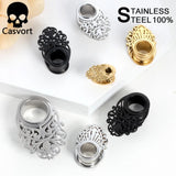 2pcs Stainless Steel Dangle Piercing Earrings Gauges Body Jewelry
