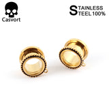 Stainless Steel Dangle Plugs Gauges Body Jewelry