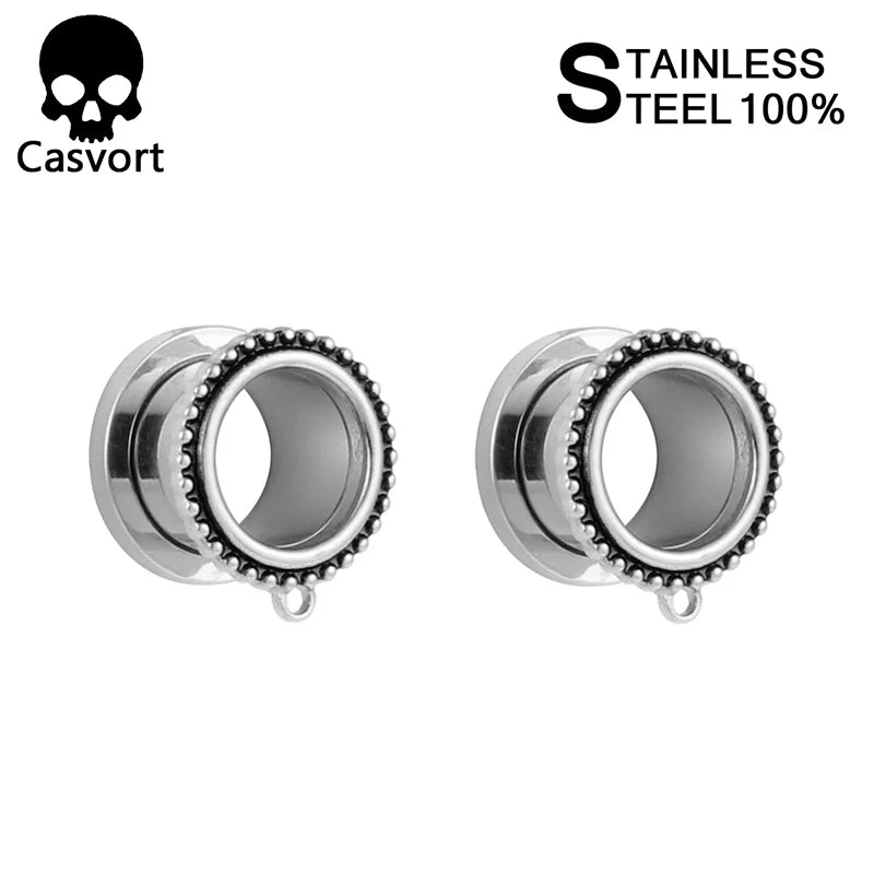 Stainless Steel Dangle Plugs Gauges Body Jewelry