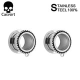 Stainless Steel Dangle Plugs Gauges Body Jewelry