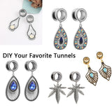 Stainless Steel Dangle Plugs Gauges Body Jewelry