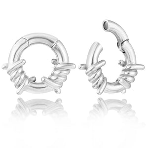 Stainless Steel Round Mark Ear Weights Hangers For Stretched Ear Lobe Piercing