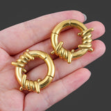 Stainless Steel Round Mark Ear Weights Hangers For Stretched Ear Lobe Piercing