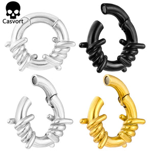 Stainless Steel Round Mark Ear Weights Hangers For Stretched Ear Lobe Piercing
