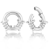 Stainless Steel Round Mark Ear Weights Hangers For Stretched Ear Lobe Piercing