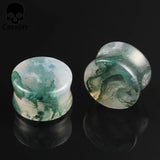 Stone Ear Piercing Body Jewelry Gauges Plugs Tunnels 2PCS/Lot