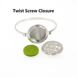Cat 30mm Stainless Bangle Aromatherapy Locket Diffuser Bracelet