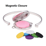 Cat 30mm Stainless Bangle Aromatherapy Locket Diffuser Bracelet