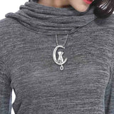 Moon Cat Ashes Necklace Memorial Cremation Urn For Women