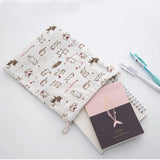 Cat Cartoon Linen Gift Pouches 50 Pack