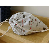 Cat Cartoon Linen Gift Pouches 50 Pack