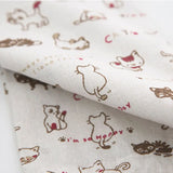 Cat Cartoon Linen Gift Pouches 50 Pack