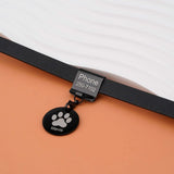 Adjustable Leather Cat Collar Carved Small Unisex Pet Collar
