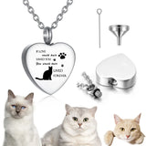 Cat/Dog Ashes Necklace Memorial Pet Cremation Urn Necklace Heart