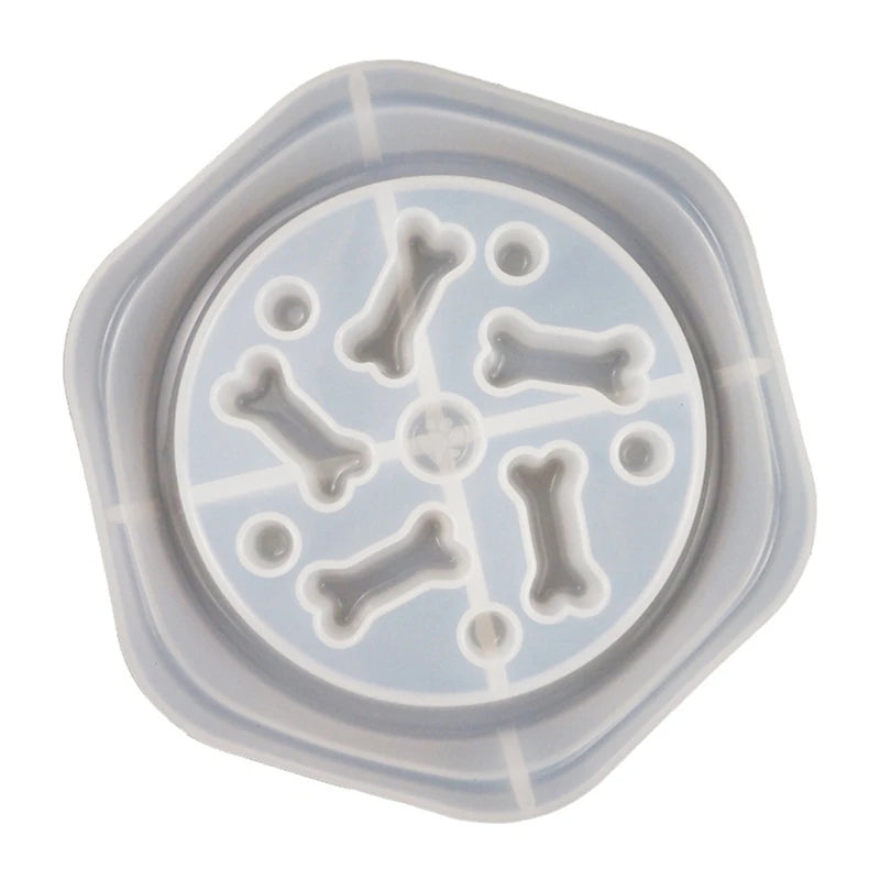 Pet Puzzle Bowl Resin Mold DIY Crafts Silicone Mould