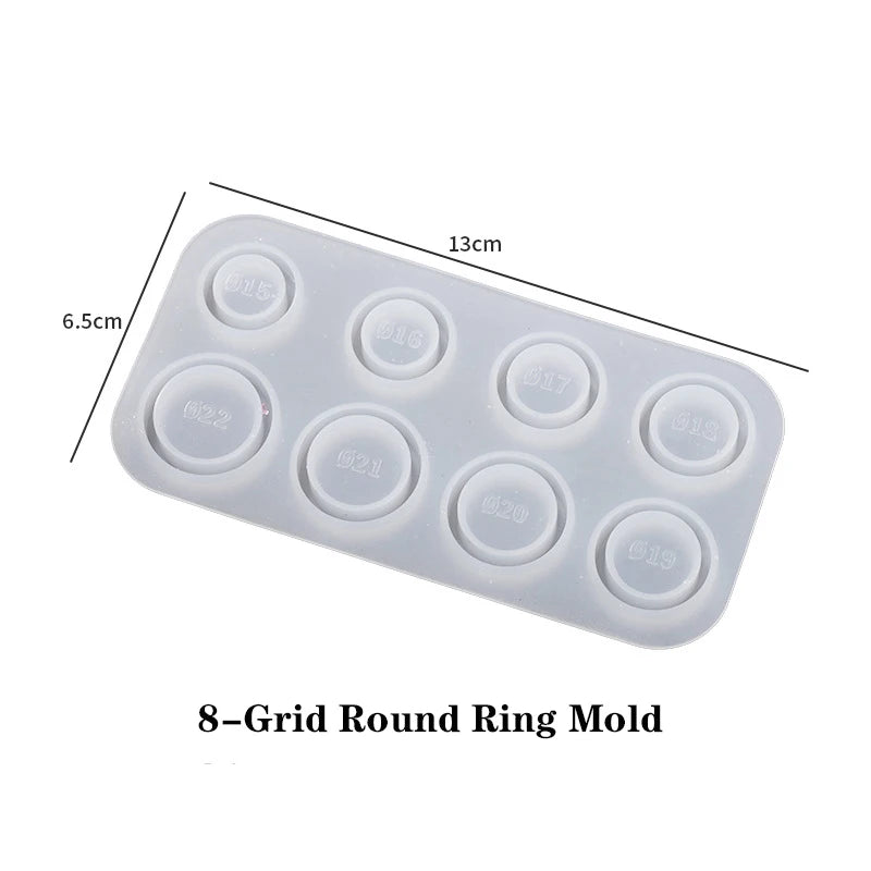Cat Ear Round Jewelry Rings Silicone Mold for Epoxy Resin Making