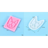 Cat Face Silicone Casting Molds For DIY Resin Keychain Pendant