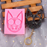 Cat Face Silicone Casting Molds For DIY Resin Keychain Pendant
