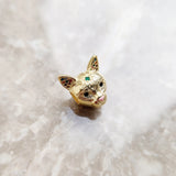 Cat Golden Beads, 925 Sterling Silver Power Animal Jewelry Gift