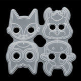 Cat Head Key Chain Mold DIY Craft Crystal Epoxy Keychain Resin Silicone Mold