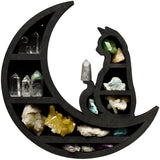 Cat Moon Crystal Shelf for Living Room Display Storage