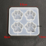 4 Cavity Cat/Dog Paw Silicone Mold for UV Resin Epoxy Mould Craft