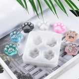 4 Cavity Cat/Dog Paw Silicone Mold for UV Resin Epoxy Mould Craft