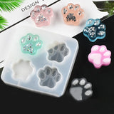 4 Cavity Cat/Dog Paw Silicone Mold for UV Resin Epoxy Mould Craft