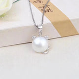 Cat Shape 925 Silver Pendant Base Settings for Gemstones 5pcs/lot