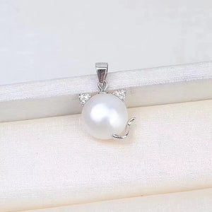 Cat Shape 925 Silver Pendant Base Settings for Gemstones 5pcs/lot