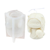 3D Cat Candle Silicone Mold Small Man Woman Fondant Mould for Cakes