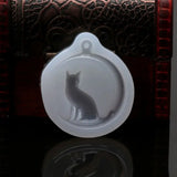 Moon Cat Charm Pendant Silicone Mold for Resin Casting